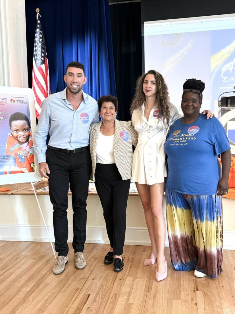 GFWC Operation Smile Miami, The Miami Woman's Club Day of Service, Operation Smile Blanket Drive, No-Sew Fleece Blankets GFWC, Smile Bags creation, Operation Smile Patients Support, Armando Paz Guest Speaker, The Paz Foundation Sponsorship, Community Service Miami.